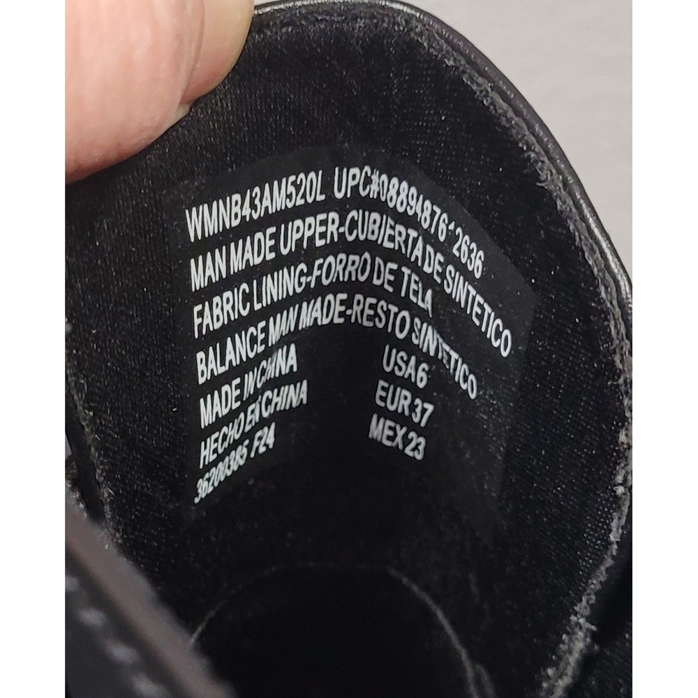 No Boundaries Women's Lug Sole Combat Boots Black Faux Leather Side Zip Size 6 - Picture 14 of 14